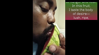 licking Juicy juice on my tongue