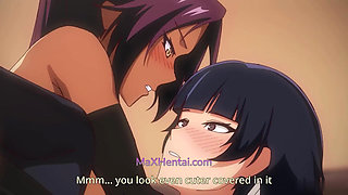 Stepsis having sex with her BF, they catch me Peeking, so I join in Threesome (Animation)