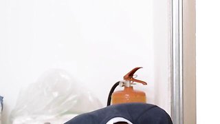 Gorgeous missionary pose pound at work with a redhead Cherry Candle