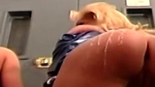 Cum Dripping Ass Spread Wide in Leather BDSM Session