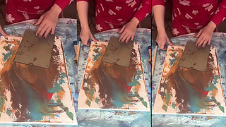 In Big Eyeglasses Asmr Acrylic Art Bloom in the Mist Part 1