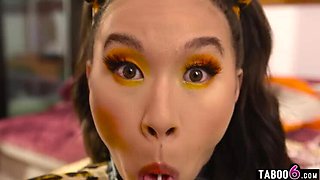 Asian Teen Kimmy Kimm Offers Naughty Treat to Older Gentleman