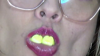 Swallowing Gummy Bears in Pairs!!