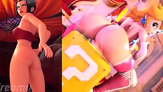 Gorgeous 3D brunette enjoying some bondage sex