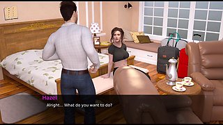 Steamy adult visual novel featuring a hot brunette with big tits and a big ass