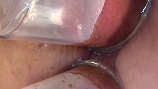 Extreme Close up Double Vacuum Pumping Ass and Pussy