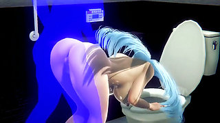 Esdeth Hentai - Akame Ga Kil Fucking in a Public Toilet Part 2 - Japanese Asian Manga Anime Film Game Porn