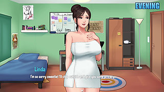 My Own Step MOM Bath With Door Opened & Caught Me Masturbate For Her Big Juicy Butts to Make Pregnant