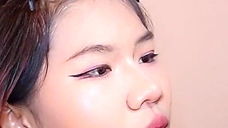 Petite 18 Year Old Asian Girl Comes Back to Try Cock and Swallow All the Cum of a Tourist