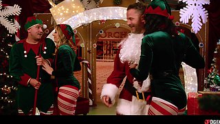 Scott Nails' Wild Christmas Threesome Explodes with Interracial Heat