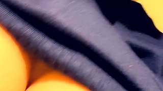 Sexy blonde teen ari toys her shaved pussy