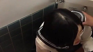 College Girls: Footage of Sex in the Restroom 3-6