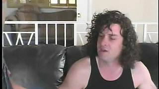 Sexy little whore rides cock on the couch while rubbing vibrator on her clit
