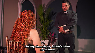 Priest Fucks a Nymphomaniac Slut - Celeste Alba & Tibasins