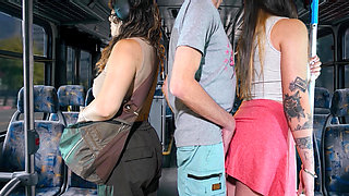 Masturbating a stranger on the bus