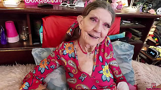 Go Go Boots Granny GILF Bimbo Sexy Sandra Cummed on
