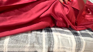 Pinay Pro BJ to Throbbing Creampie on Red Satin - Lexxi Wett