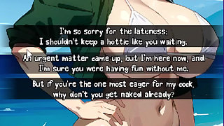 The date with Tsunade on the beach. Topless of Naruto's biggest natural tits.