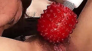 Horny Asian Milf gets Masturbation help from Step Son and Friends