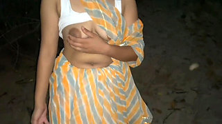Indian village school girl outdoor sex with big tits and hardcore doggy style in forest MMS viral
