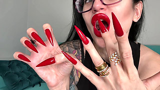 Red Long Sharp Nails, Claws