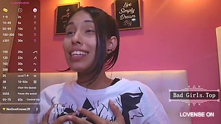 Very cute skinny latina teen sweet natural big tits show