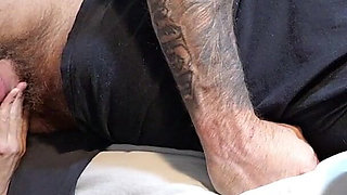 Stepdaughter Attempts to Give Step Daddy a Sneaky BJ - Naughty Boy