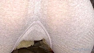 Webcam beautiful blonde showing phat ass in black thong