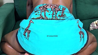 African Beauty Riding Dildo Dripping Wet Pussy Sweetness