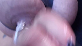 Danni Jerks It with Tits Tied and Pulled