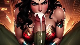 Wonder Woman Hentai Full Movie - Japanese Cosplay BDSM with Natural Tits & Monster Fuck