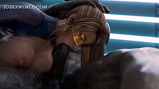 The Queen of Semen Samus Impregnated after a Wild Gangbang