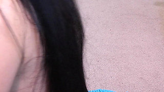 Petie Asian with Big Boobs Bangs Bwc