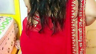Pankhuri Kunal Shooting in Red Hotel Room