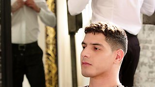 Aggressive top kisses rims fucks bottom