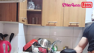 Videos for Fans: a Masked Young Man Fucks Me in the Kitchen