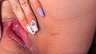 Huge Pregnant in Nylon Has Orgasm From Vibrator