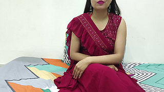 Hot Indian Saara Bhabhi Pussy Licking and Hard Fuck for Teaching First Sex to Devar.