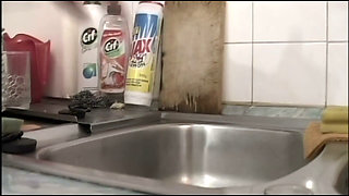 She Gets Fucked in the Ass in the Kitchen