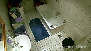 MILF Does Personal Hygiene in the Bathroom