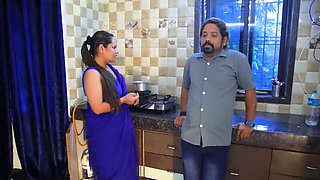 Indian Wife Horny in Kitchen Fucked Hard by Husband - Desi Homemade Anal & Blowjob
