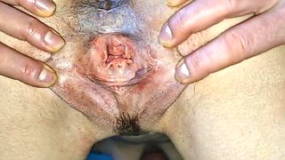 Close up on my gaping pussy and ass
