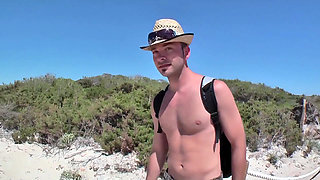 Busty blonde gets anal fuck outdoor