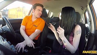 Pussy Full of Sperm from a Fake Driving Instructor - Alessa Savage