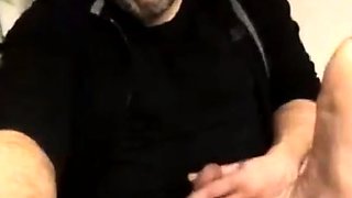 Beefy German Daddy Strokes and Cums on Cam
