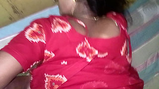 Desi Wife in Red Dress Gets Oiled Ass & Hard Doggy Fuck - Homemade