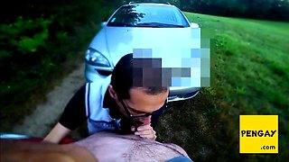 Pipe au Lac Outdoor Blowjob with Hunks