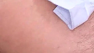 Boss Fucks his own Asia Cleaning Lady with Extremely Hairy Pussy