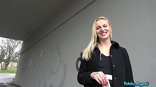 Stairwell Orgasms For Russian Blond hair lady 1 - Public Agent