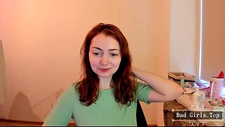 Skinny brunette very pretty busty web milf show